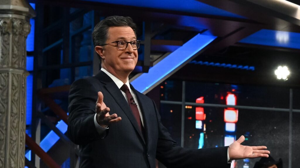 Stephen Colbert on the Late Show.