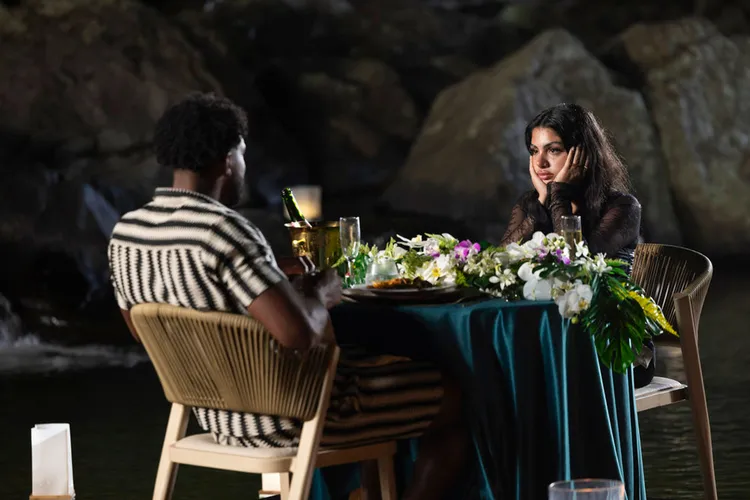 Huda and Chris on their final date on Love Island USA Season 7.